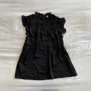 Old Navy black smocked-yoke top